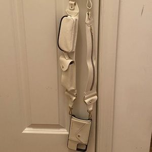 Bandolier Billie Utility Crossbody with Case in Ivory/Gold